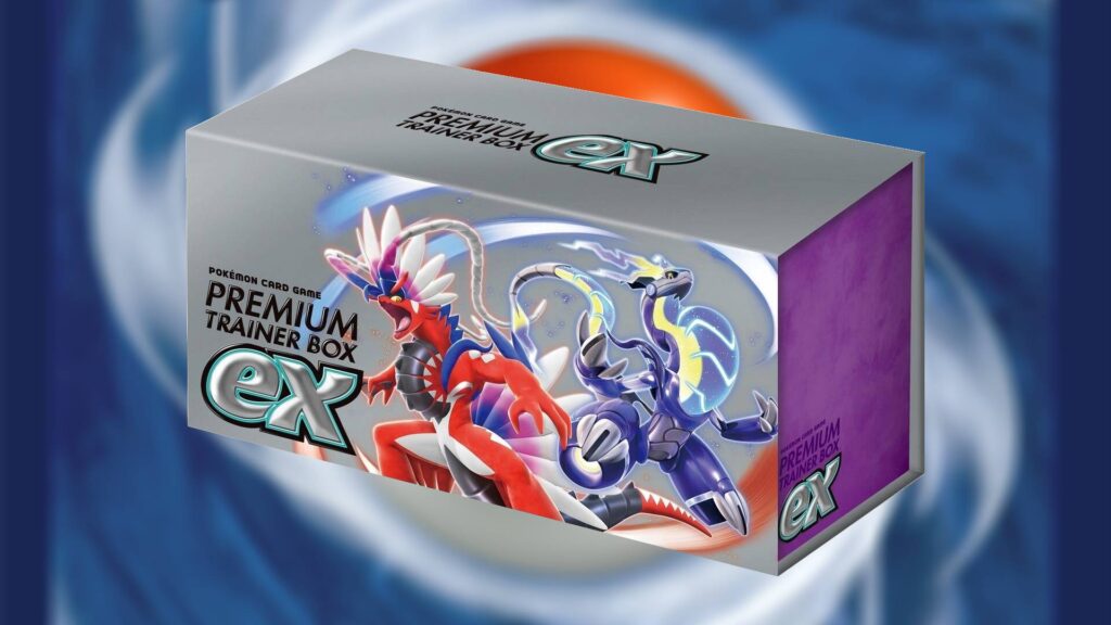 An example of a Premium Trainer Box product in Pokémon TCG