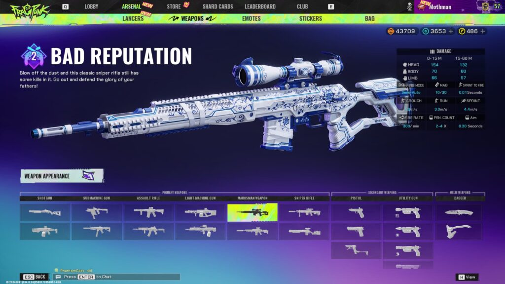 Bad Reputation, one of the weapons in FragPunk.