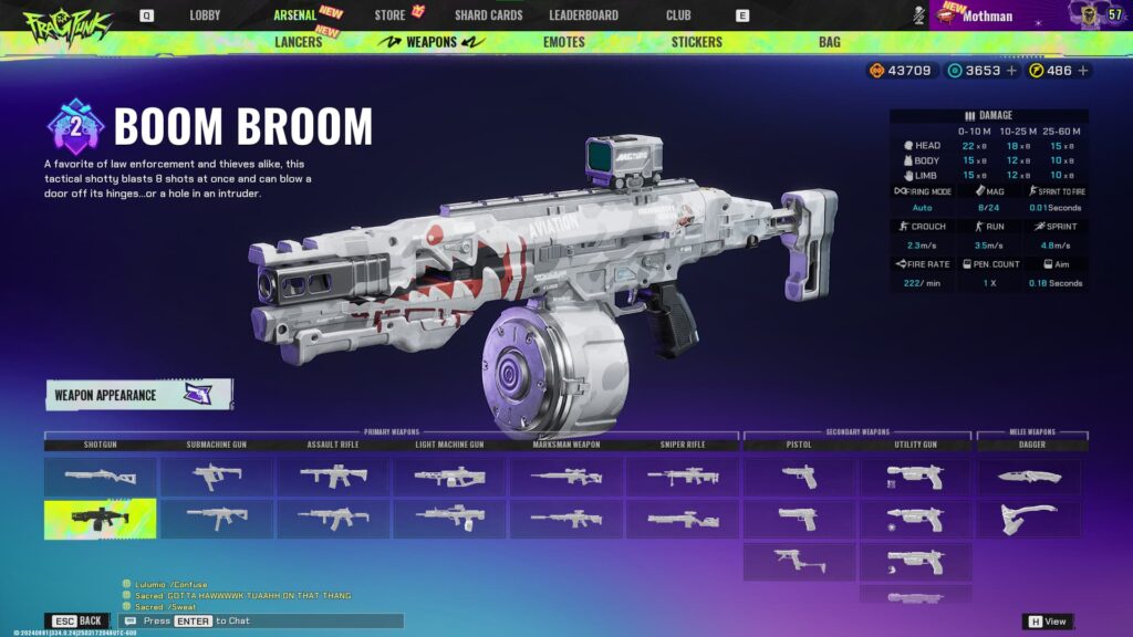 Boom Broom, one of the weapons in FragPunk.