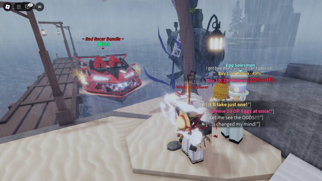 Buying a Faberge Egg from the Egg Salesman