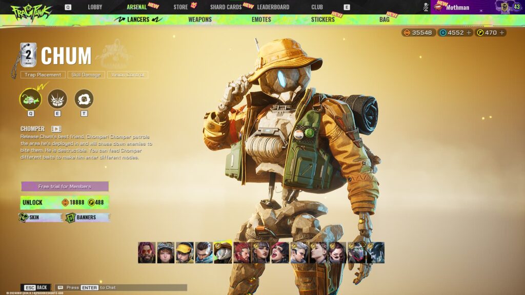 Chum, one of the best Lancers in FragPunk.