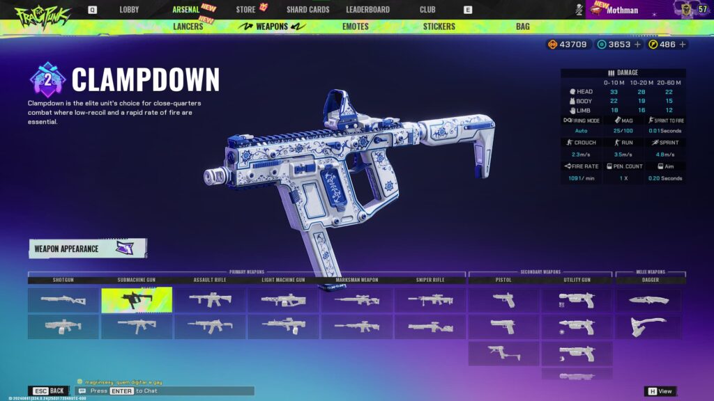 Clampdown, one of the weapons in FragPunk.