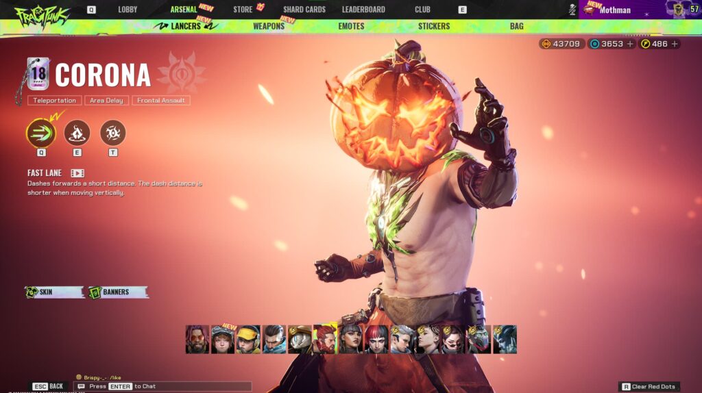 Corona, one of the Lancers in FragPunk.