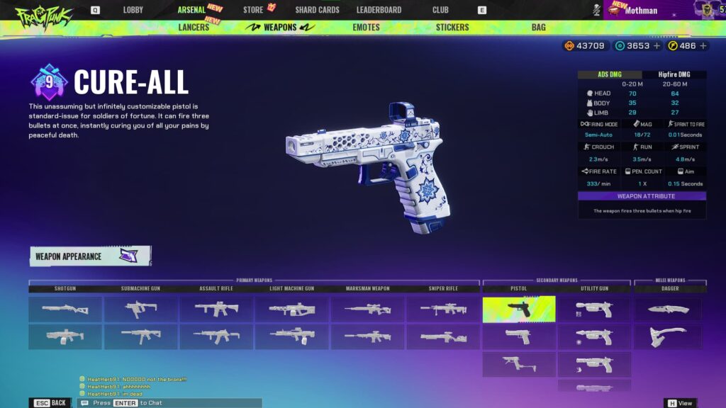 Cure-All, one of the weapons in FragPunk.