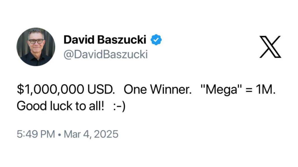 David Baszucki's post on X about the upcoming Hunt event