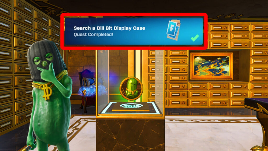 How to search a Dill Bit Display Case in Fortnite