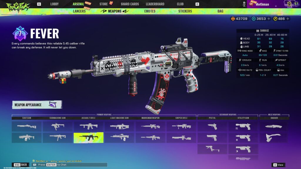 Fever, one of the weapons in FragPunk.