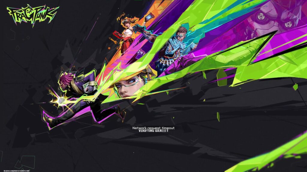 FragPunk shows a network request timeout, meaning that its server status is currently down.