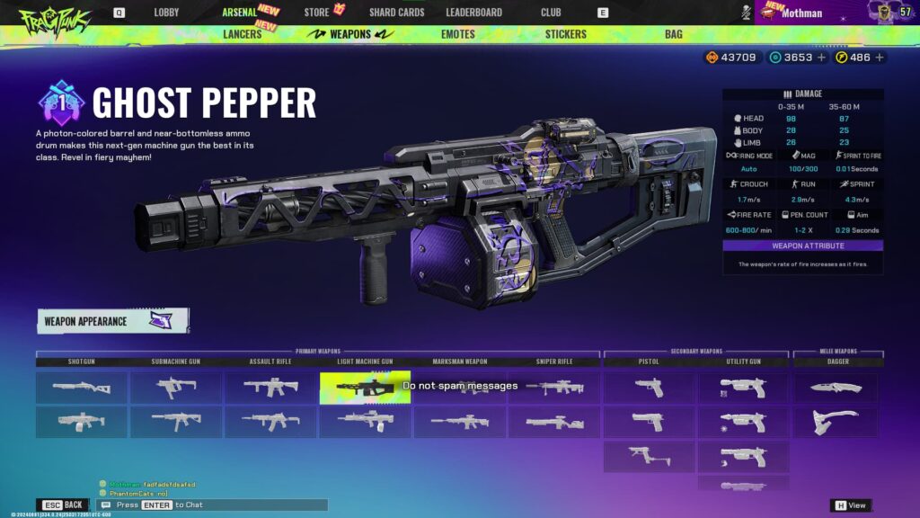 Ghost Pepper, one of the weapons in FragPunk.