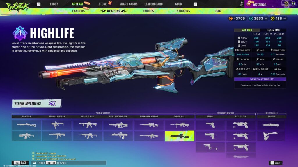 Highlife, one of the weapons in FragPunk.