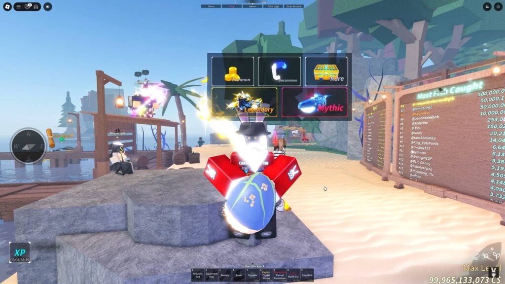 Collecting Eggs in Fisch, such as this Whale Egg.