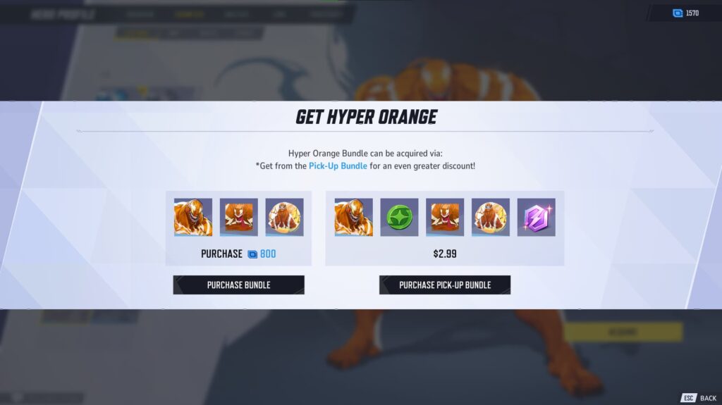 The ability to buy the Venom Hyper Orange bundle on its own.