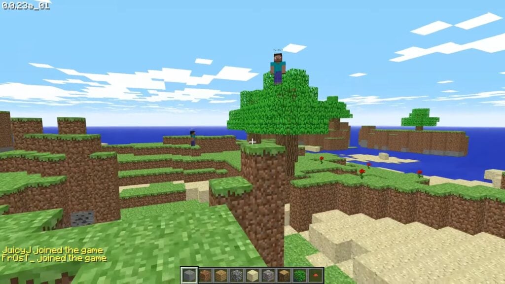 screenshot of Minecraft classic