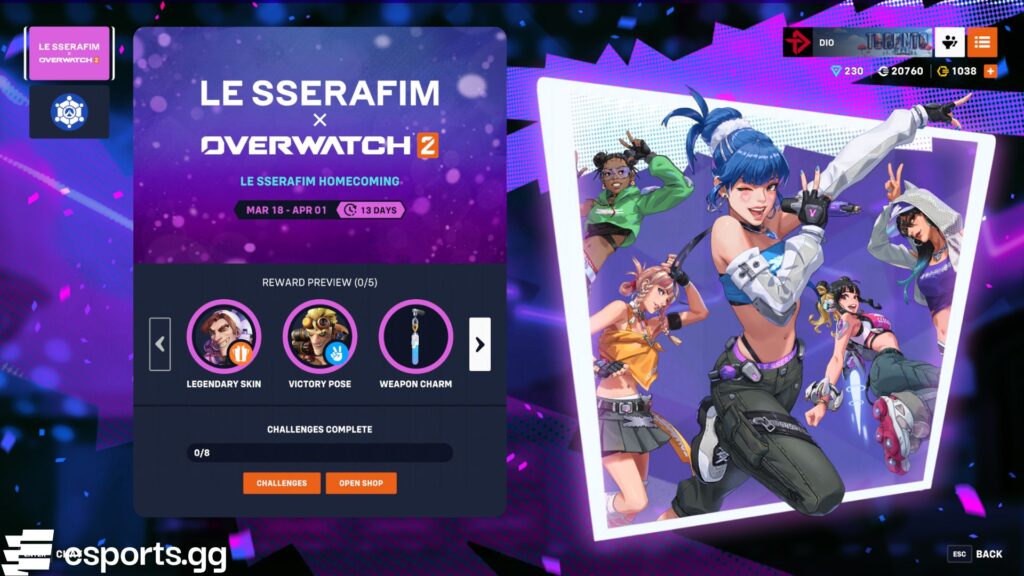 Overwatch 2 LE SSERAFIM Homecoming event