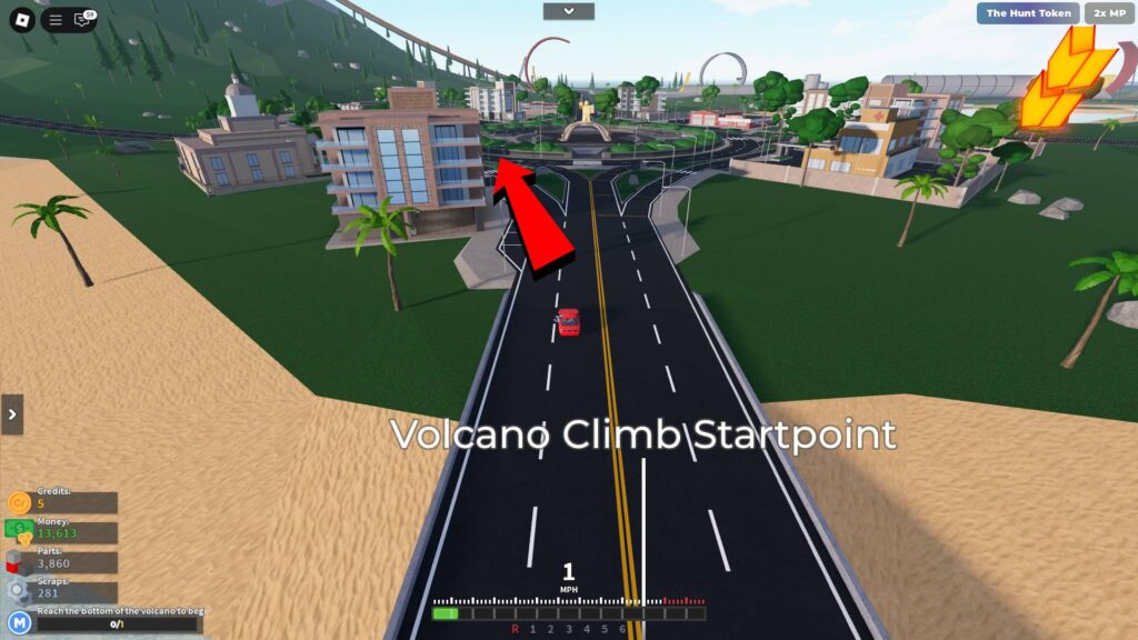 Past the Volcano Climb Startpoint