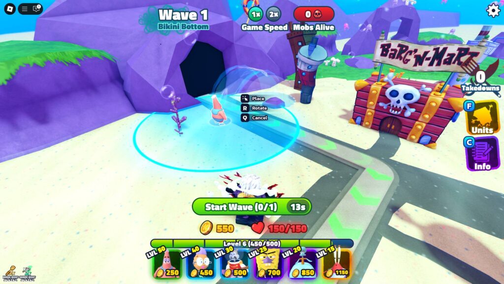 Barnacle Boy Patrick in SpongeBob Tower Defense