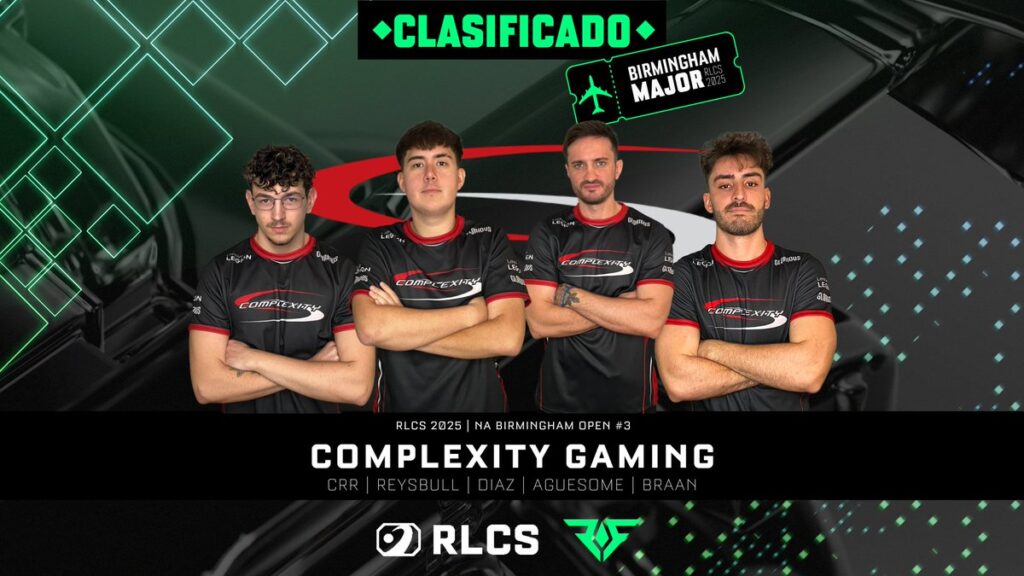 It’s a photo of the Rocket League esports players from the team Complexity Gaming.