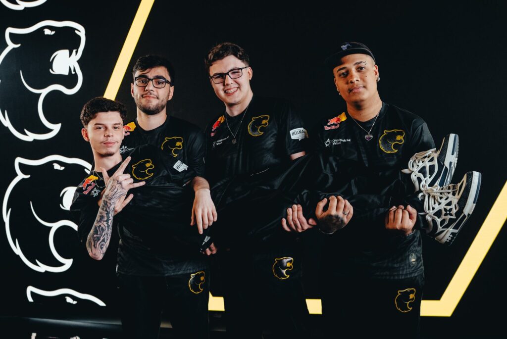 It’s a photo of the Rocket League esports players from the team FURIA Esports.