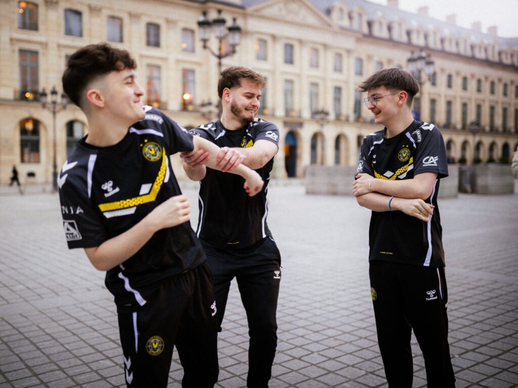 It’s a photo of the Rocket League esports players from the team Team Vitality.