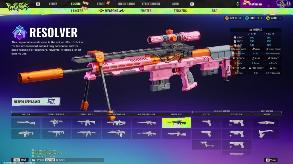 Resolver, one of the weapons in FragPunk.