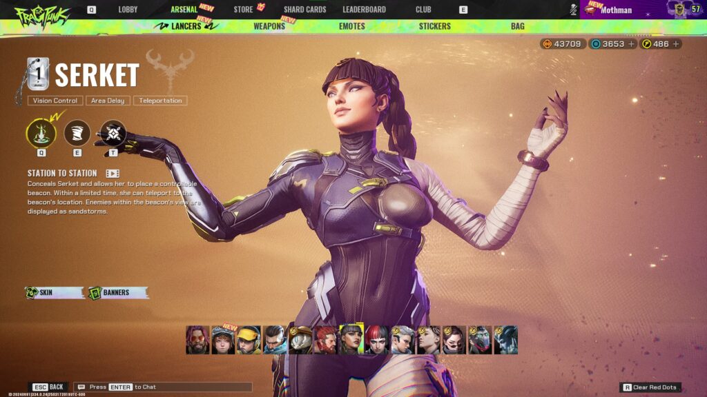 Serket, one of the Lancers in FragPunk.