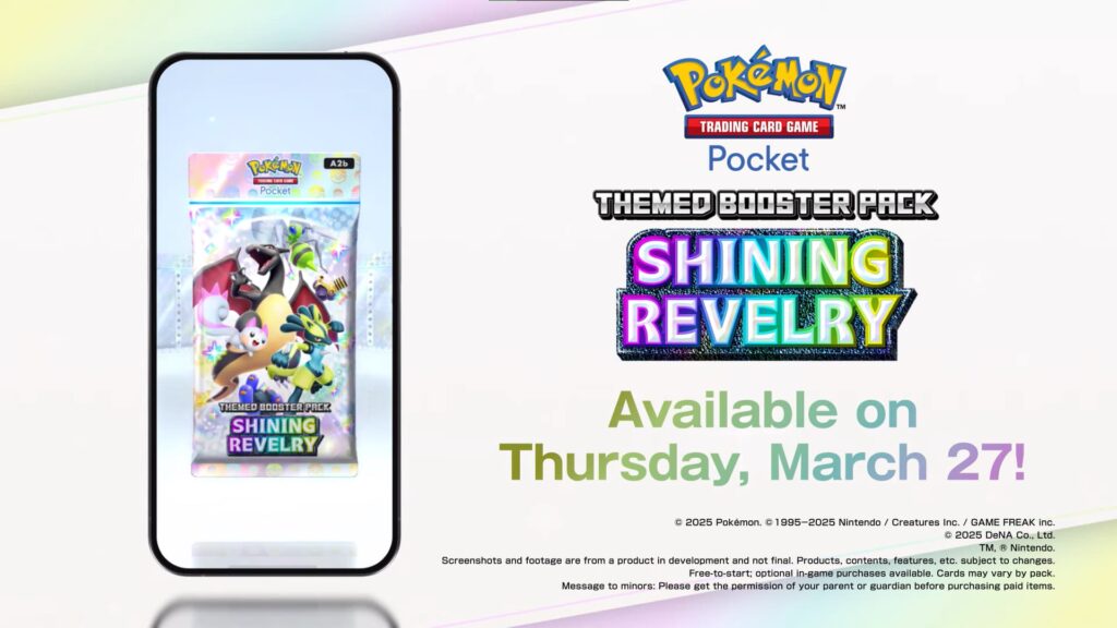 Pokémon TCG Pocket adds shiny cards with Shining Revelry pack