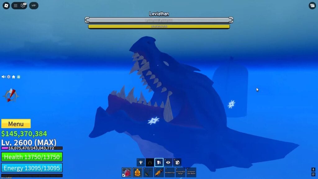 Spawning Leviathan in Blox Fruits