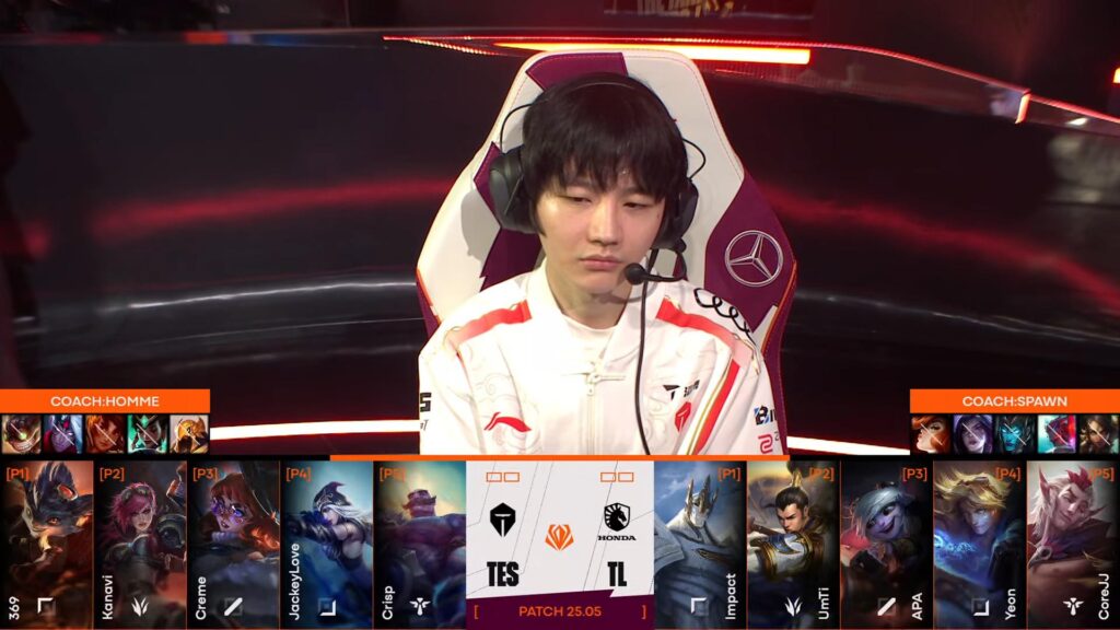 FST 2025: TES vs TL game 1 draft (Image via LoL Esports)