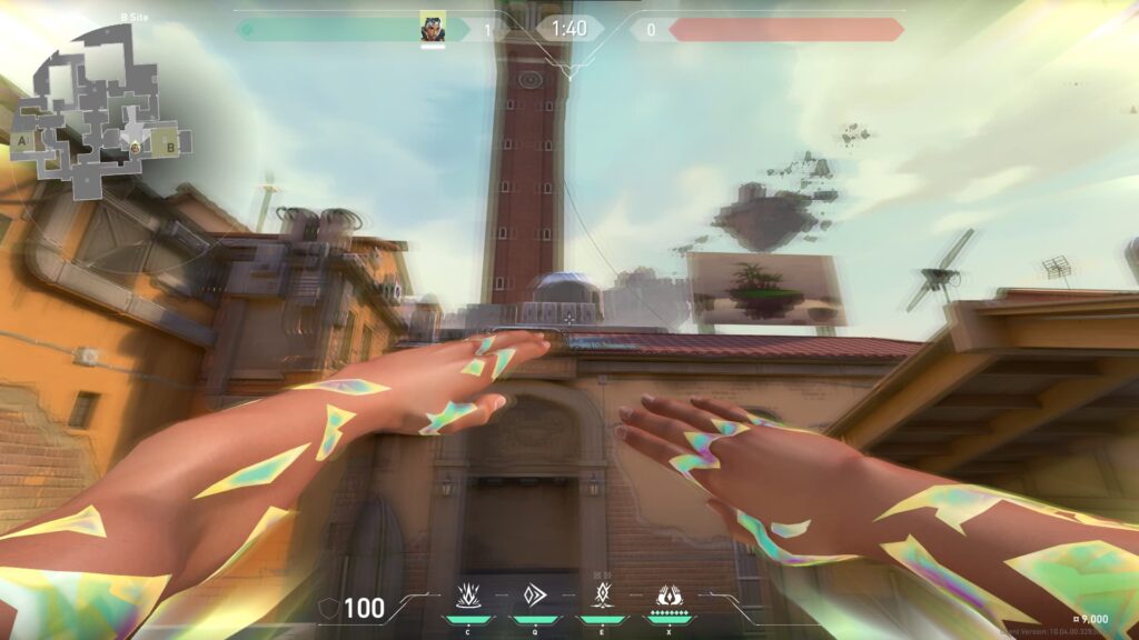 Waylay dashes through the air with her Light Speed ability in VALORANT.