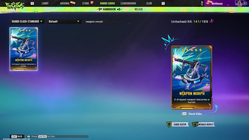 Weapon Morph, one of the best Shard Cards in FragPunk.