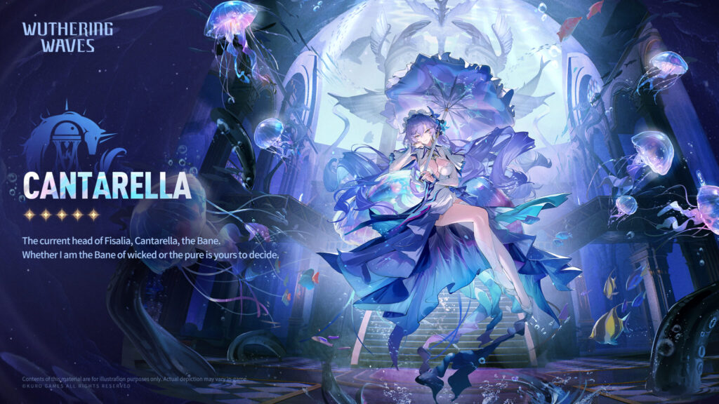 It’s the official poster for the new character in the game Wuthering Waves: A new 5-star Resonator Cantarella.