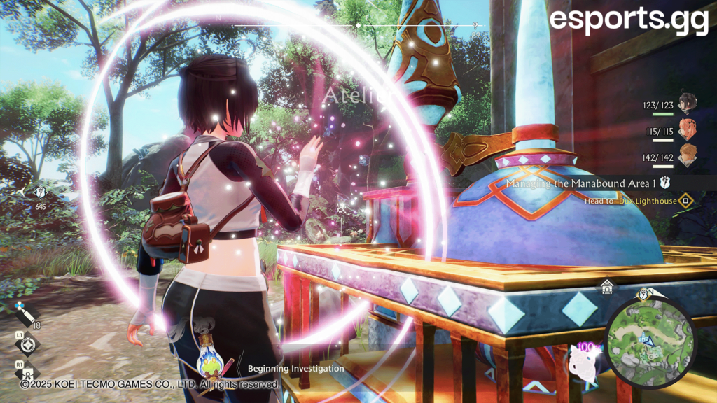 Yumia uses an Energy Generator in Atelier Yumia