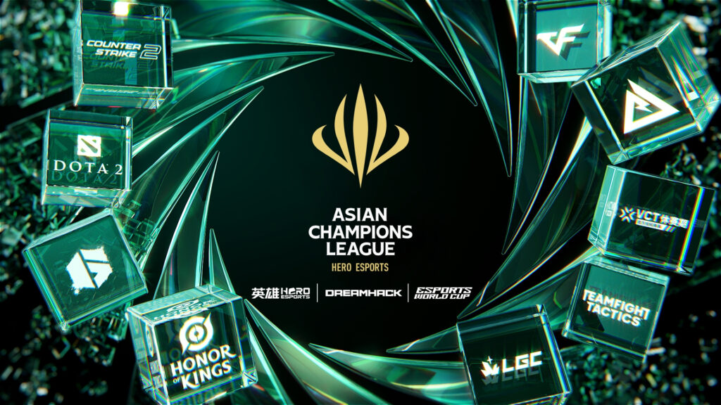 Asian Champions League Dota 2 2025 promotional image.