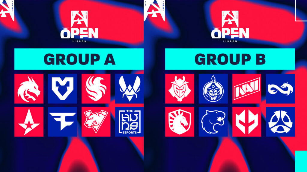 The group stage graphic for BLAST Spring Lisbon.