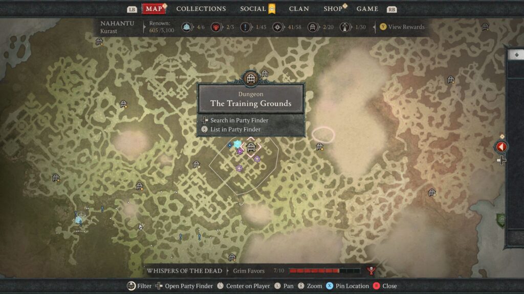 training grounds dungeon in nahantu