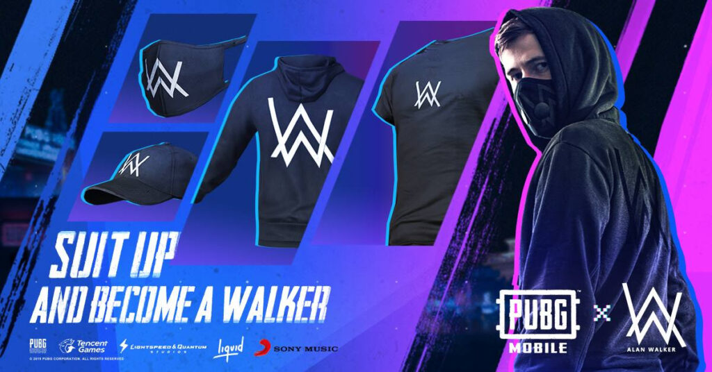 PUBG MOBILE X Alan Walker in-game cosmetics launched in 2019.