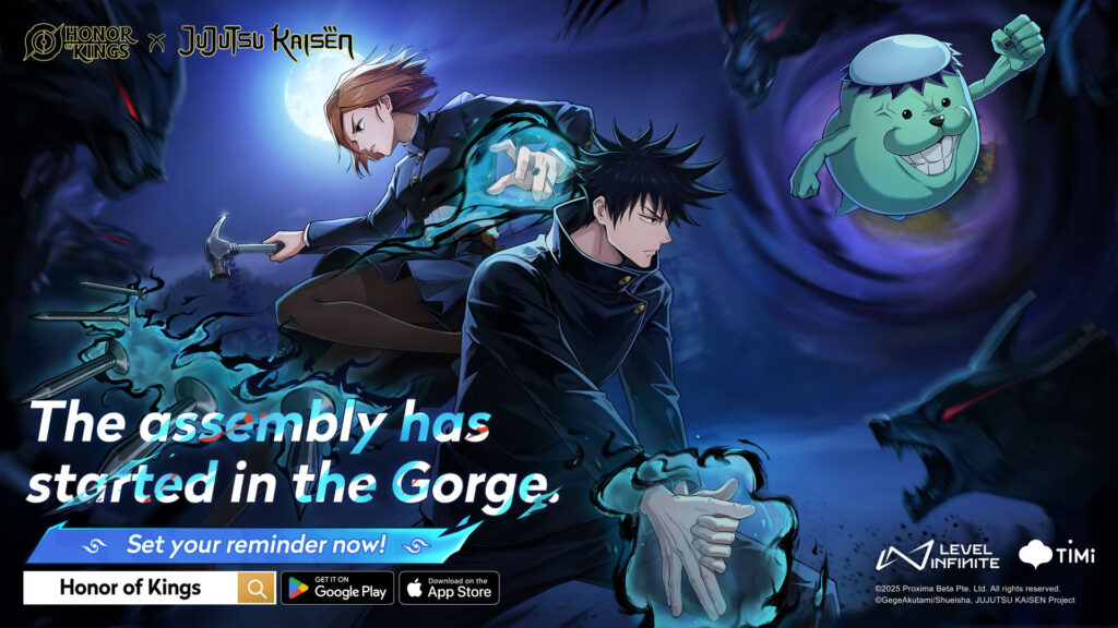 The second HoK X Jujutsu Kaisen collaboration will start on March 20, 2025.