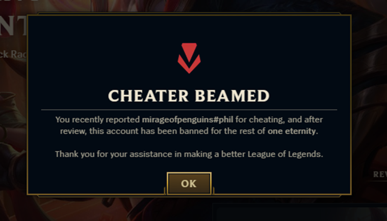 New Ban Notification in League of Legends (Image via Riot Games)