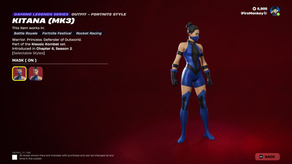 Fortnite x Mortal Kombat (MK3 Kitana)