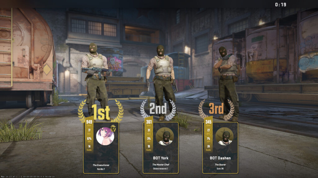 Deathmatch win screen (Screenshot via esports.gg)