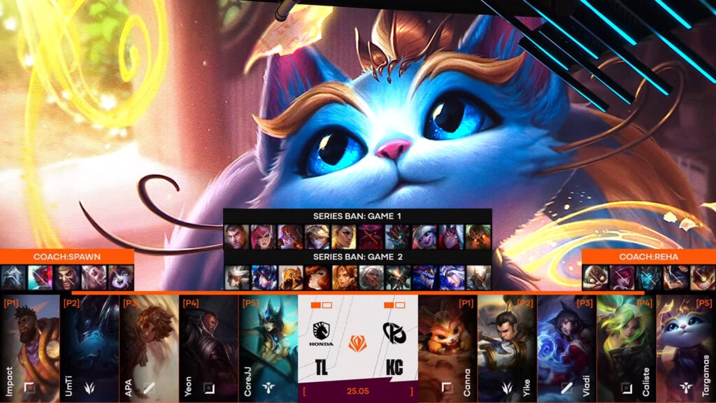 First Strike 2025: Team Liquid vs Karmine Corp game 3 draft (Image via LoL Esports)