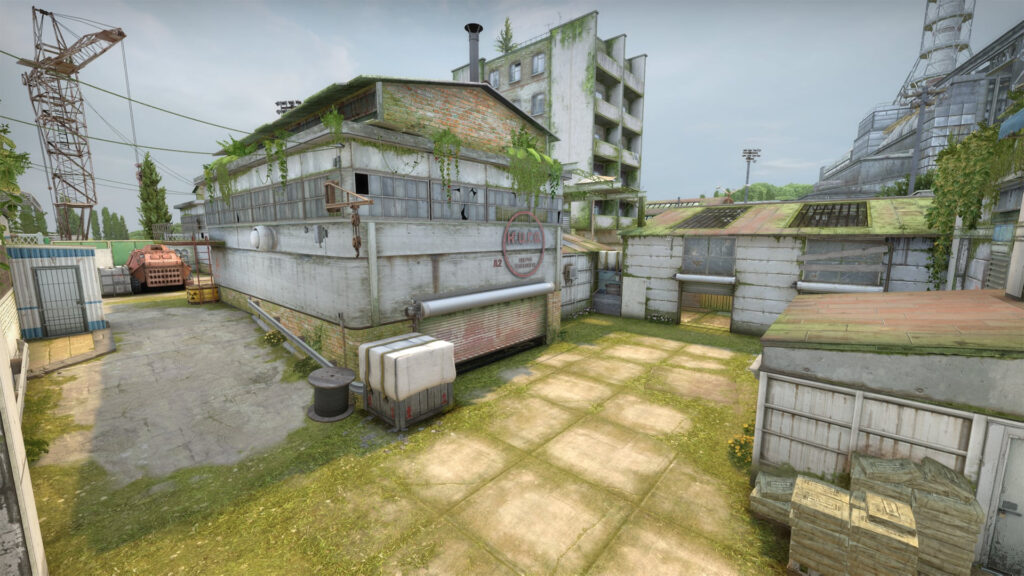 A screenshot of mid in Cache in CS:GO.