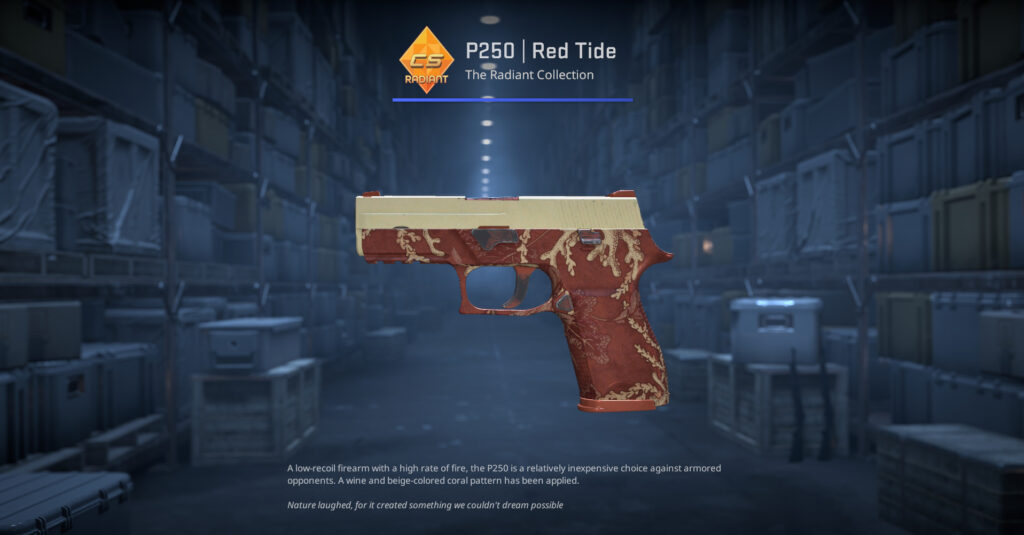 A screenshot of a skin from the Radiant Collection in CS2.