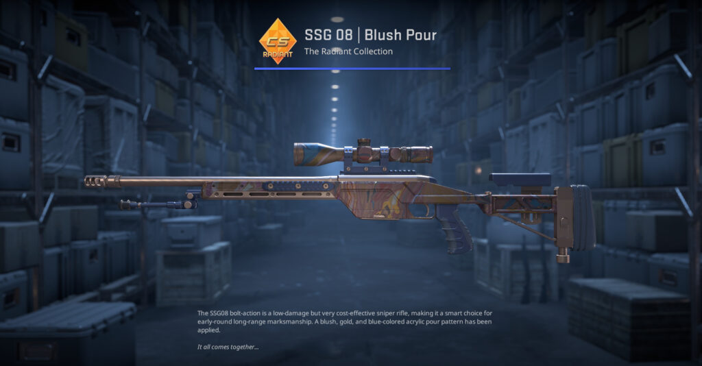 A screenshot of a skin from the Radiant Collection in CS2.
