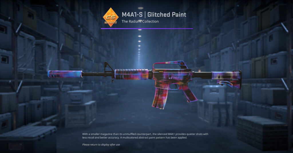 A screenshot of a skin from the Radiant Collection in CS2.