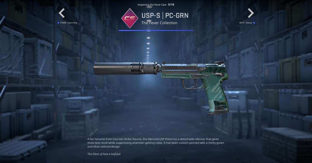 A screenshot of a weapon skin from the Fever Case in CS2.