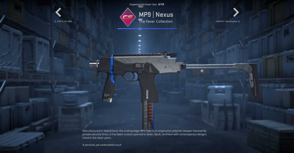 A screenshot of a weapon skin from the Fever Case in CS2.