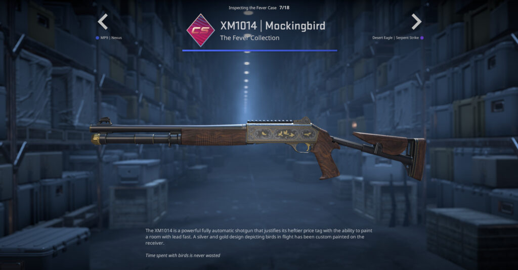 A screenshot of a weapon skin from the Fever Case in CS2.