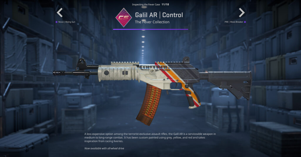 A screenshot of a weapon skin from the Fever Case in CS2.