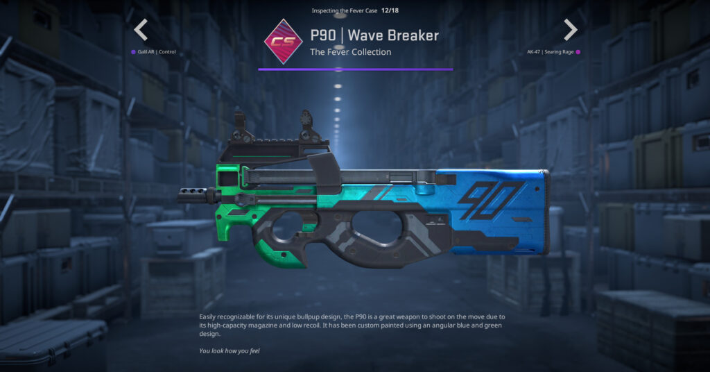 A screenshot of a weapon skin from the Fever Case in CS2.